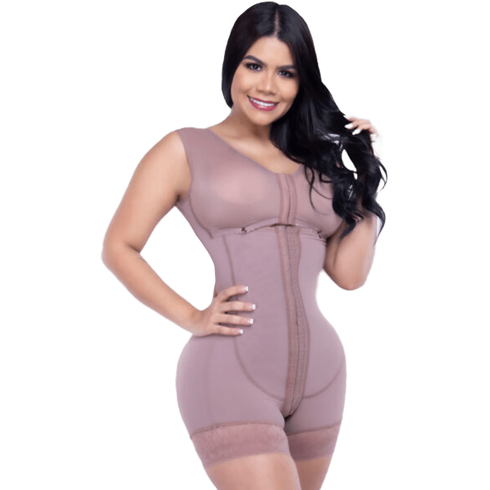 Body shaper with short sleeves